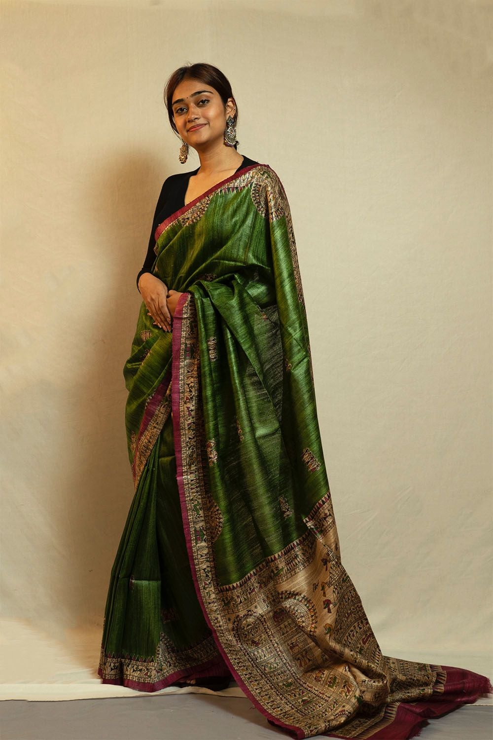 TUSSAR GHICHA SILK SAREE